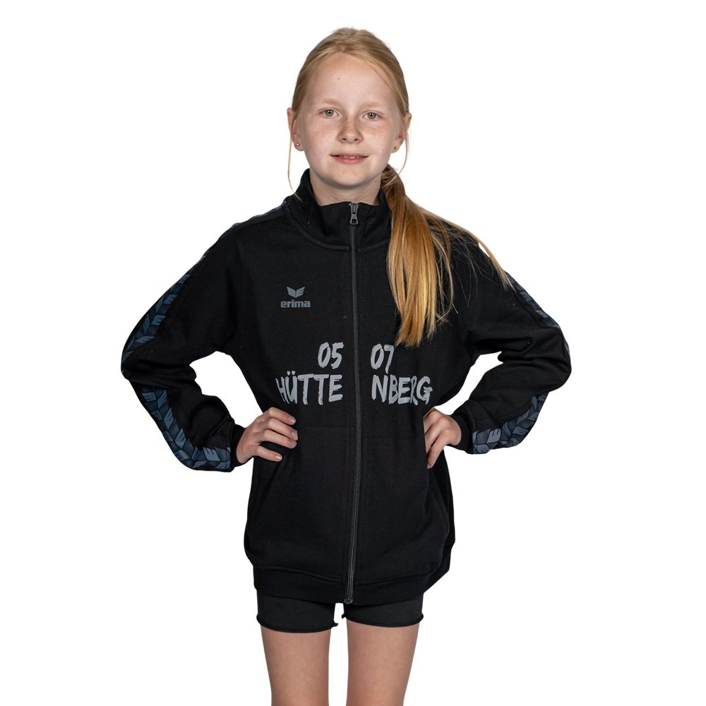 Tracktop Jacke Kids schwarz128 Schwarz